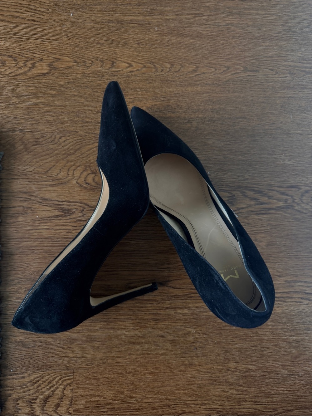 Marc Fisher Black Suede Pointed-Toe Stiletto Pumps